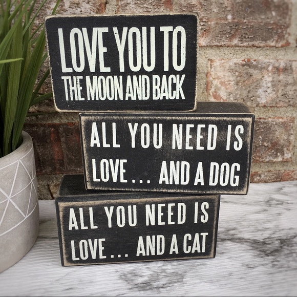 All You Need Is Love Wooden Box Signs - Picture 2 of 5
